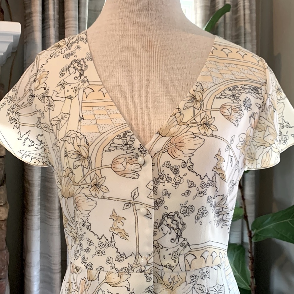 Wilfred Small Button Front Dress With Floral Patt… - image 2